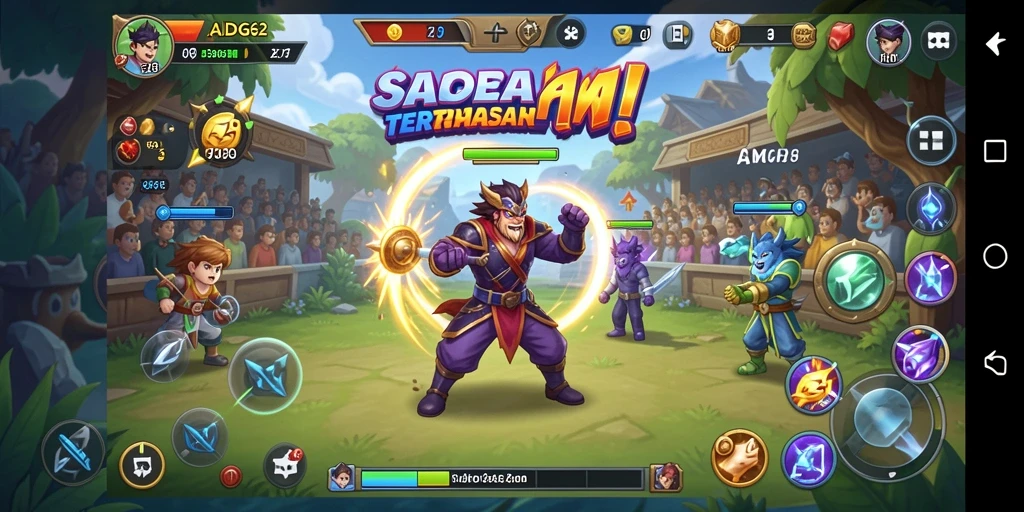 Tangkapan layar utama ADG62 dengan gameplay strategi yang intens.