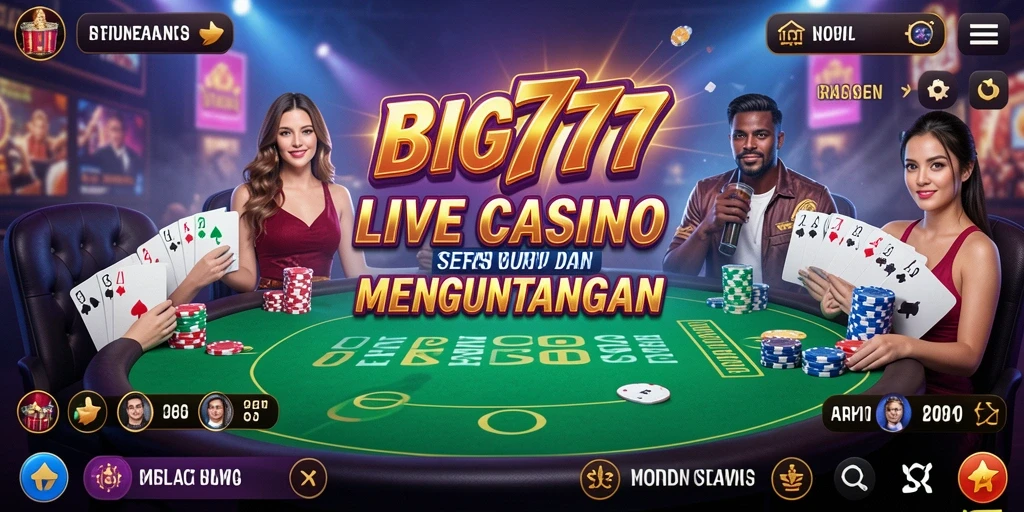 Gameplay mendebarkan dalam permainan Live Casino BIG777.