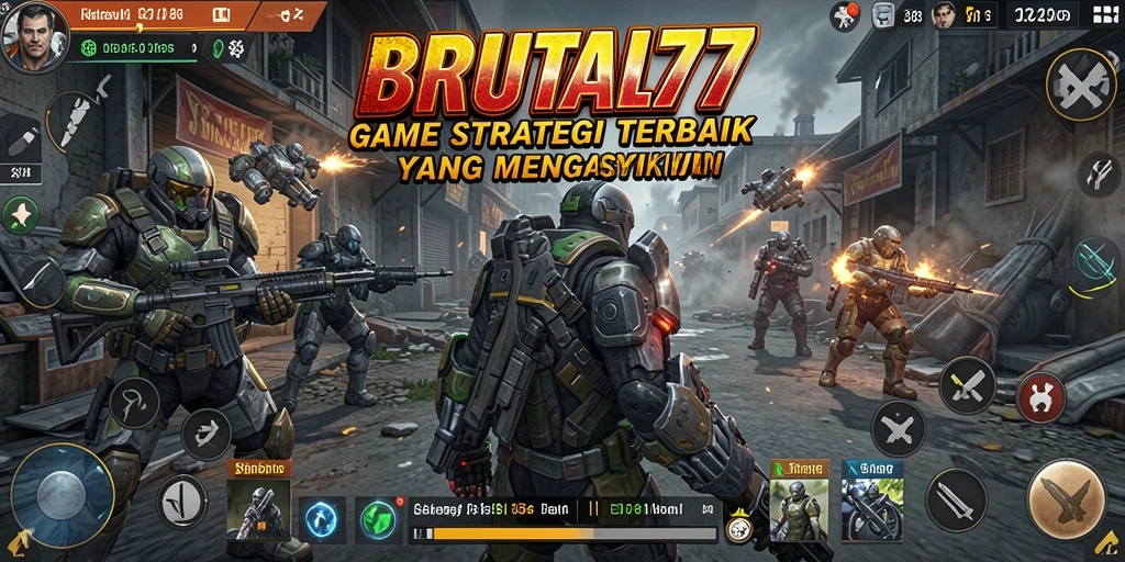 Tampilan gameplay BRUTAL77 yang mendebarkan dan penuh aksi.