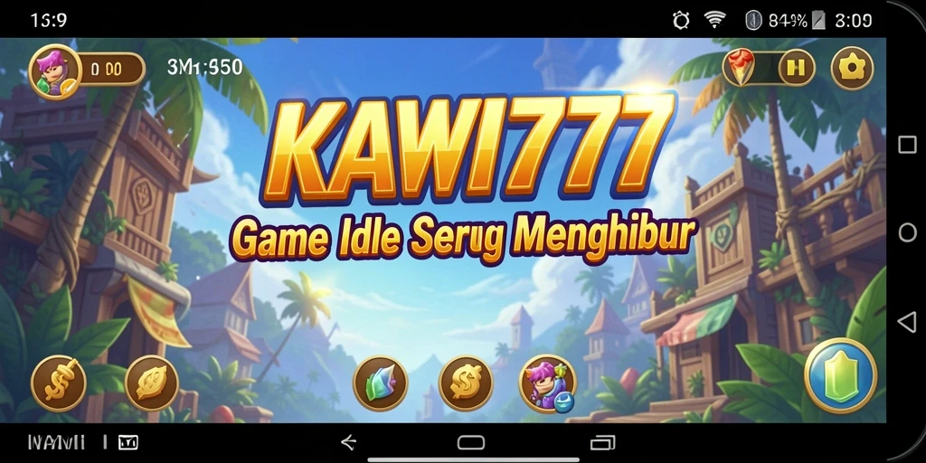 Tampilan game KAWI777 yang penuh warna dan menarik.