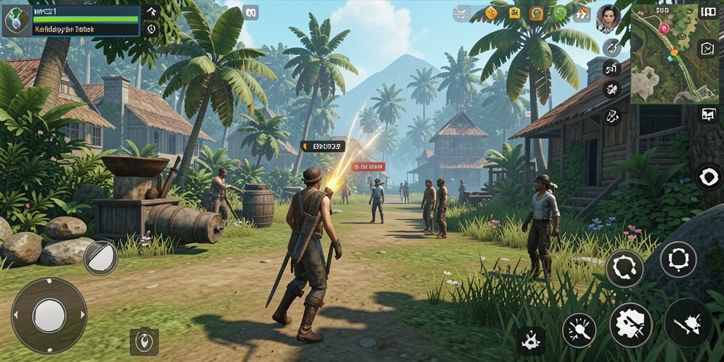 Screenshot gameplay MPO1221 yang menunjukkan interaksi karakter.