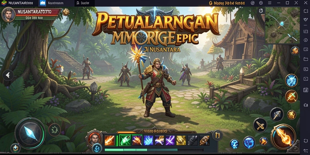 Tampilan aksi seru dalam gameplay NUSANTARATOTO di dunia MMORPG.