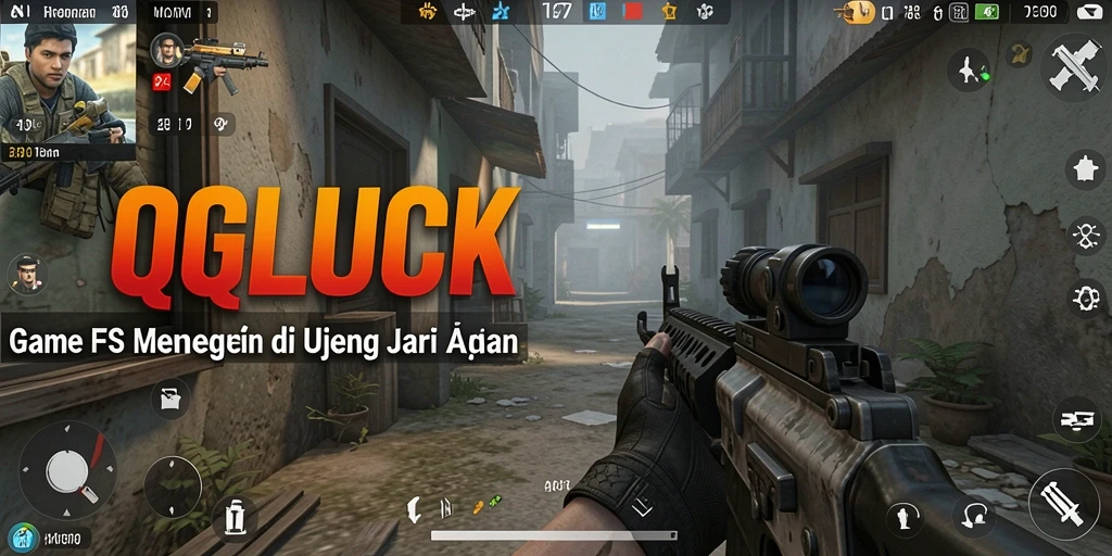 Tampilan gameplay QGLUCK yang intens dan dinamis.