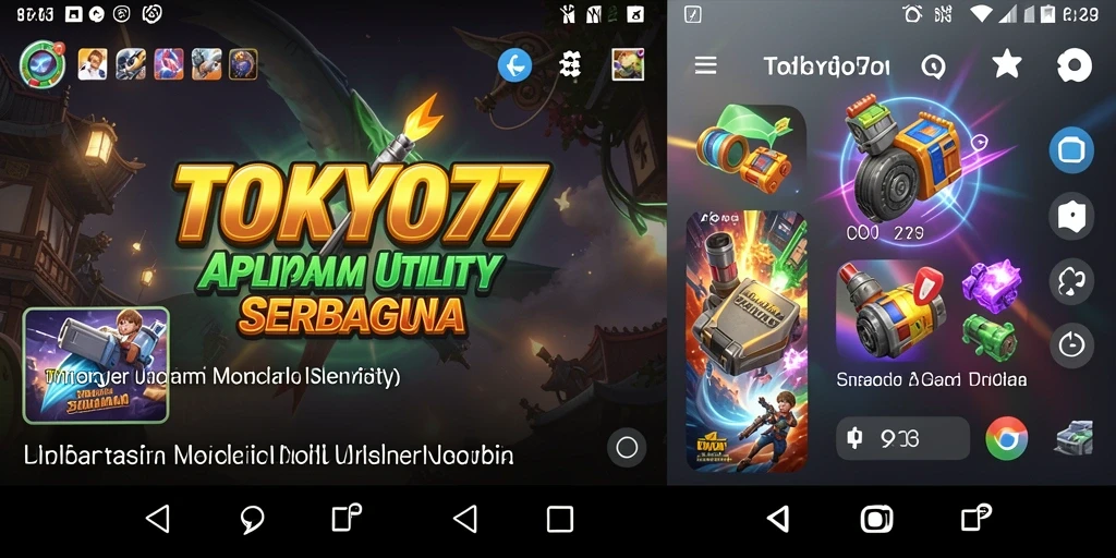 Tampilan antarmuka utama TOKYO77 yang intuitif dan menarik.
