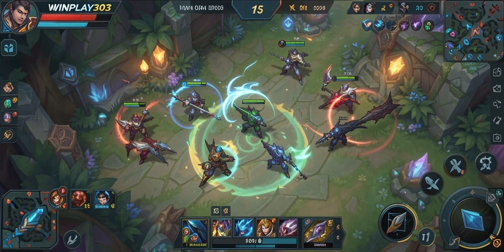 Screenshot gameplay seru dalam WINPLAY303 dengan aksi tim yang intens.