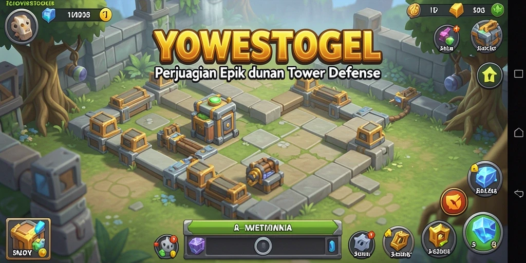 Gameplay seru YOWESTOGEL dalam mode Tower Defense dengan grafik yang menawan.